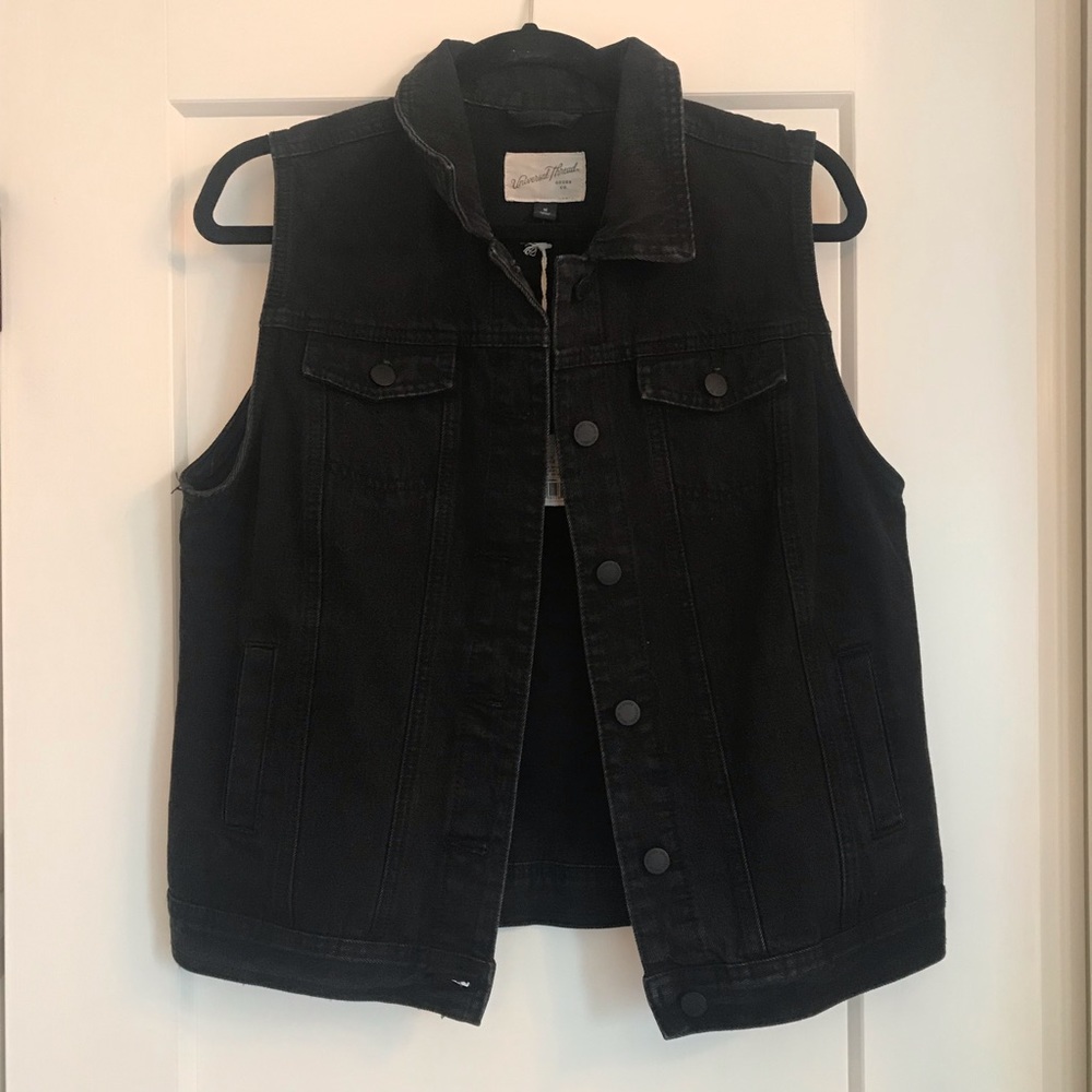 Black Denim Vest